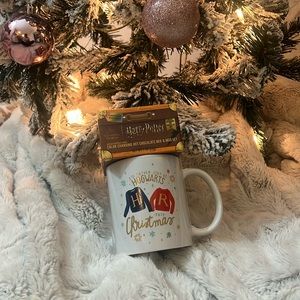 Harry Potter I’d Rather Stay At Hogwarts hot chocolate mix & mug set gift